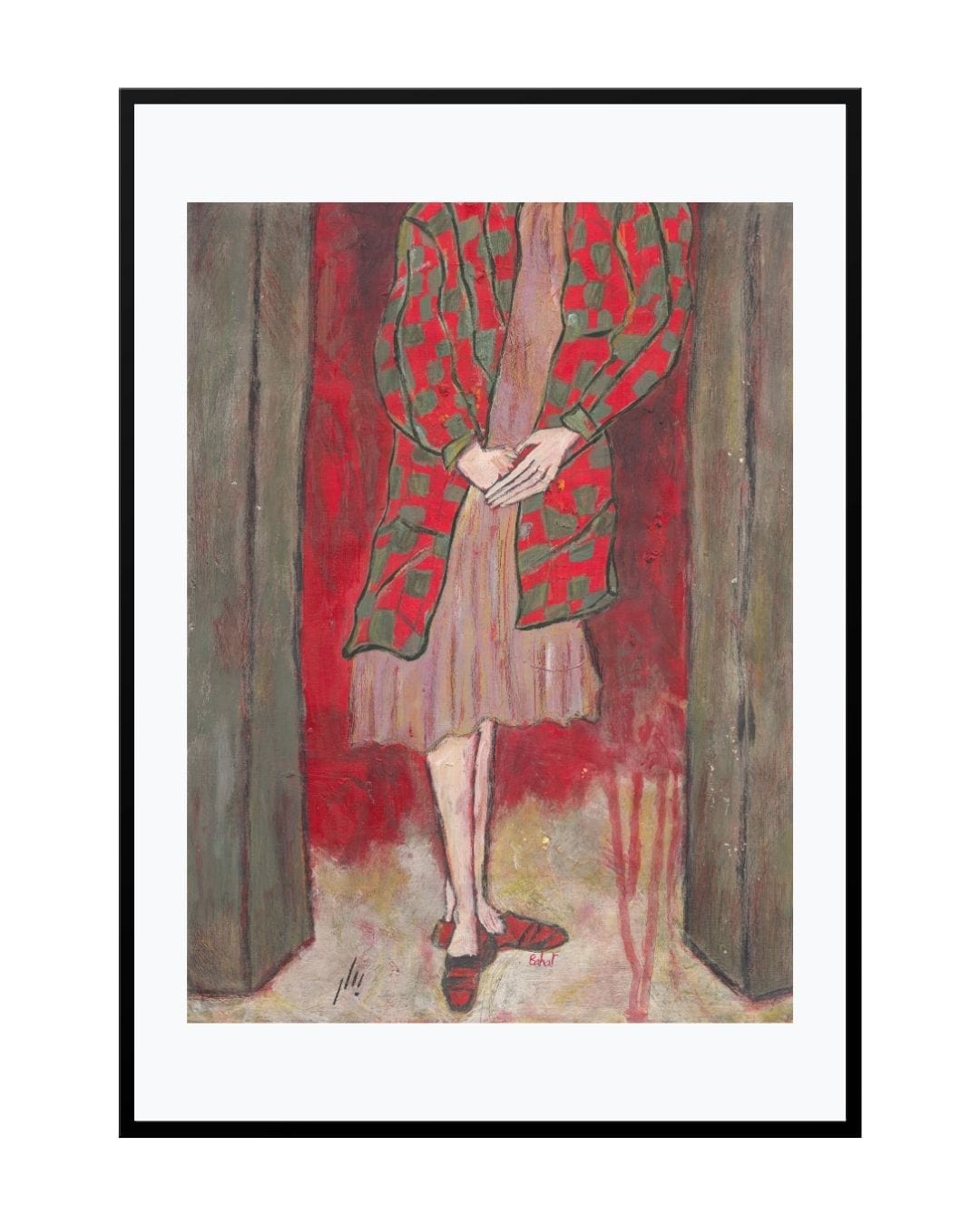 Posters, Prints, & Visual Artwork Woman In Red Coat Print - Miss Marple